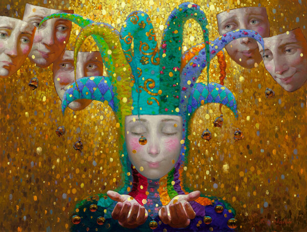 金色的雨插畫圖片