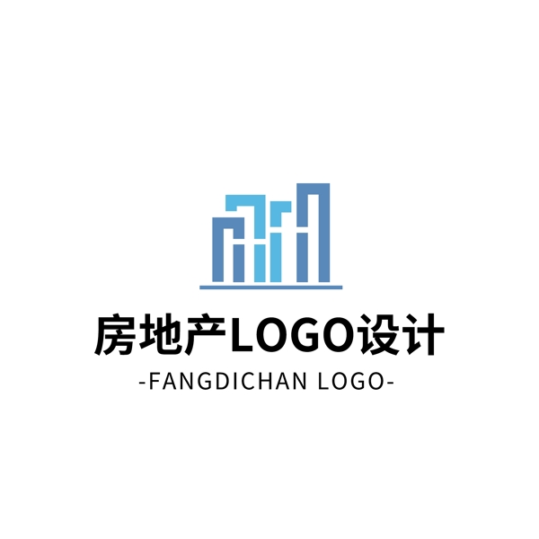 簡約大氣創(chuàng)意房地產logo標志設計