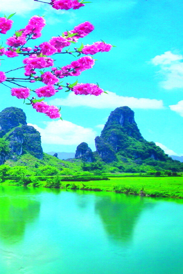 花朵風(fēng)景裝飾畫