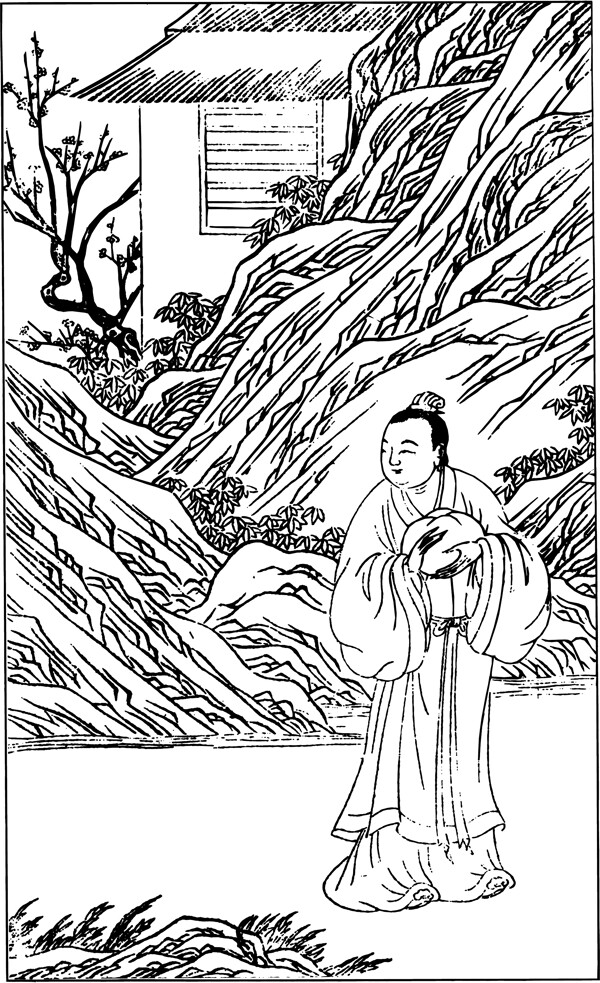 古版畫(huà)教化類(lèi)人物畫(huà)矢量EPS格式0464