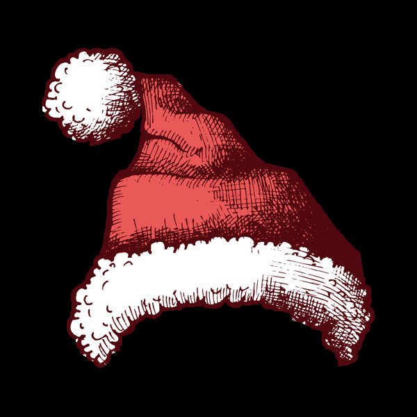 红色圣诞帽png元素