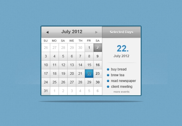 Webcalenderpsd分層