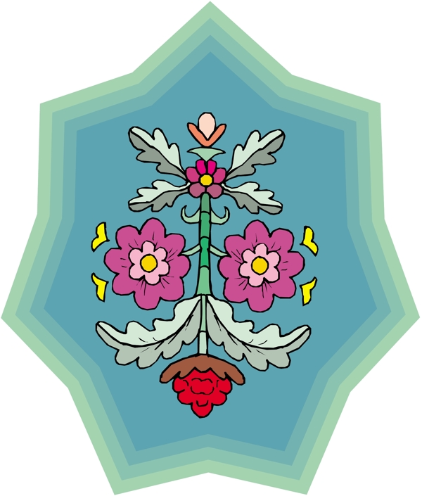 花朵花草鮮花矢量EPS格式0881