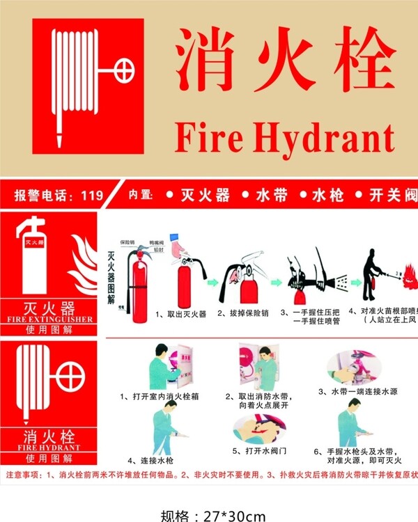 消防栓使用說明圖解
