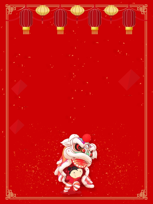 中國(guó)風(fēng)豬年新春背景設(shè)計(jì)