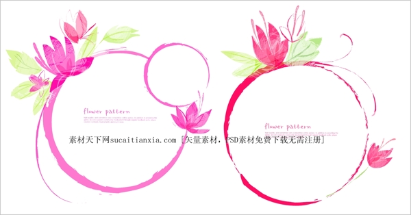 矢量素材花環(huán)彩繪藝術(shù)