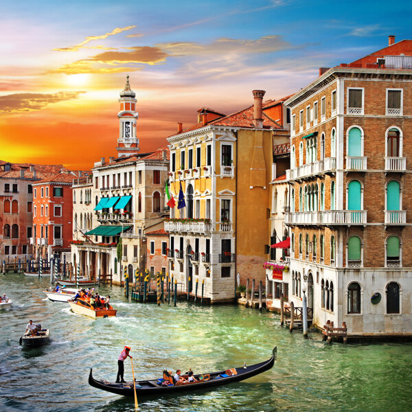 威尼斯黄昏美景