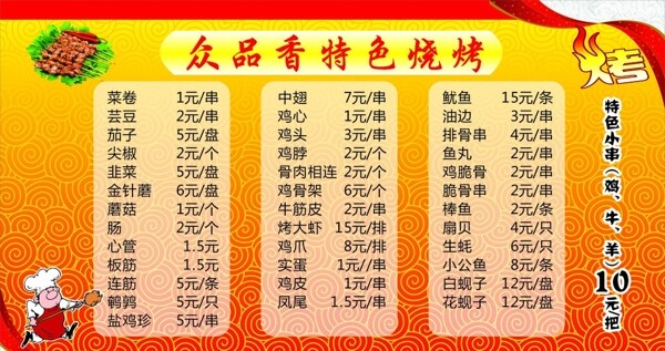 菜譜背景圖片