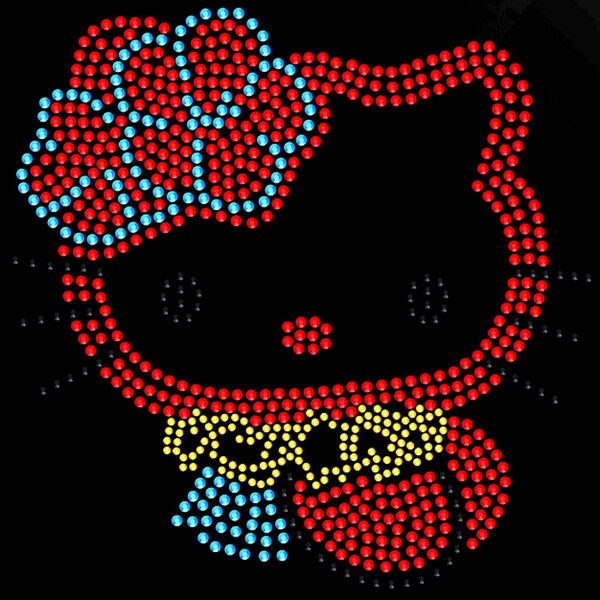 燙鉆hellokitty小貓花朵免費素材