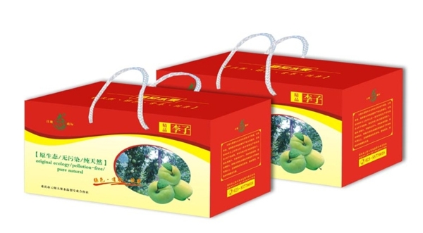 水果包裝盒展開圖圖片