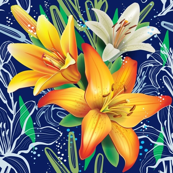 百合花背景