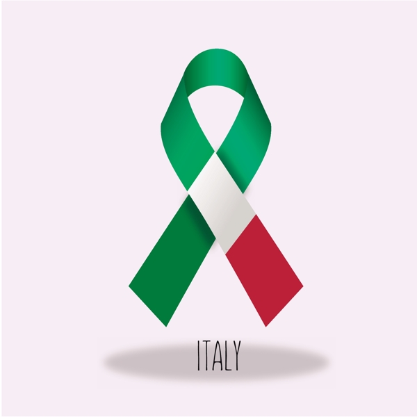 意大利国旗丝带设计