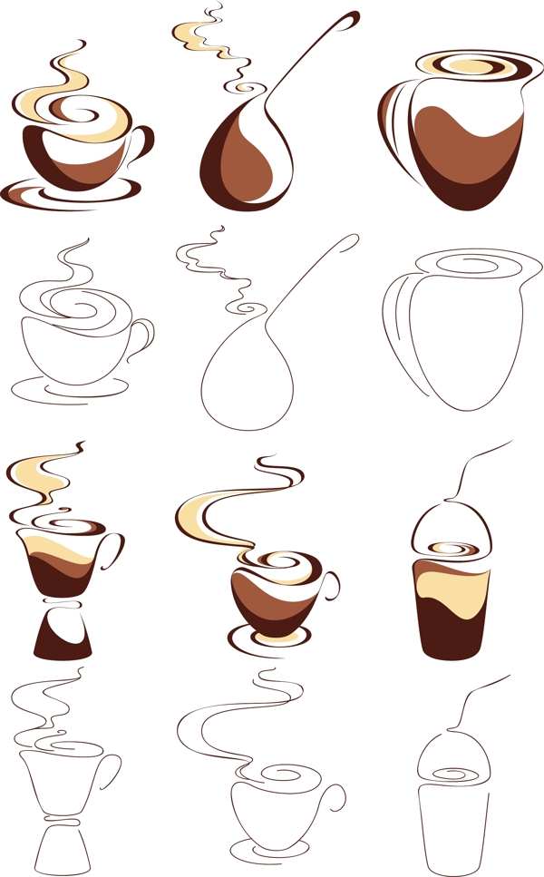 摘要咖啡图形矢量素材1