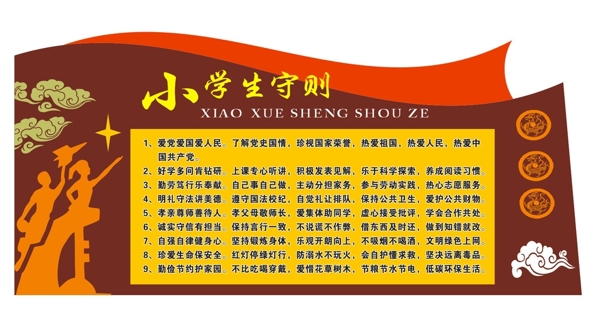 小學(xué)生守則文化墻