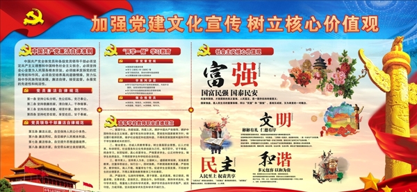 加強黨建文化宣傳展板設(shè)計