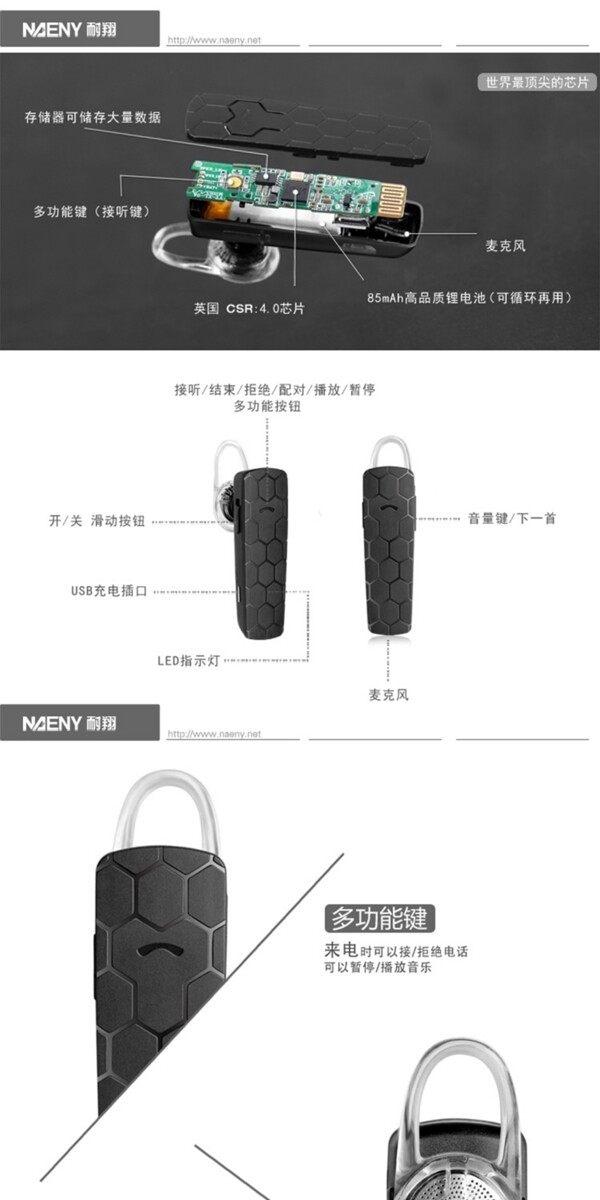 淘寶耳機(jī)詳情頁P(yáng)SD模板