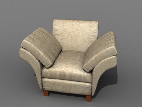 灰白色舒适沙发3D模型