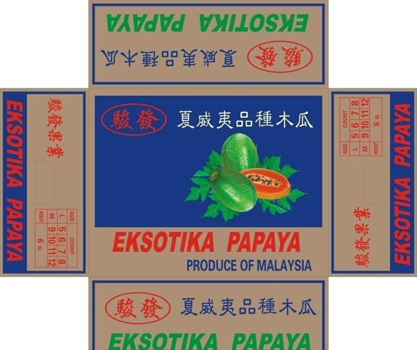 木瓜紙箱圖片