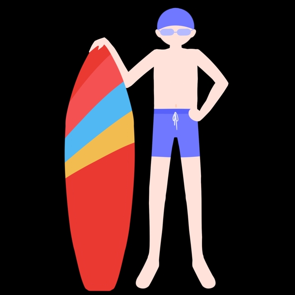 夏季冲浪板人物