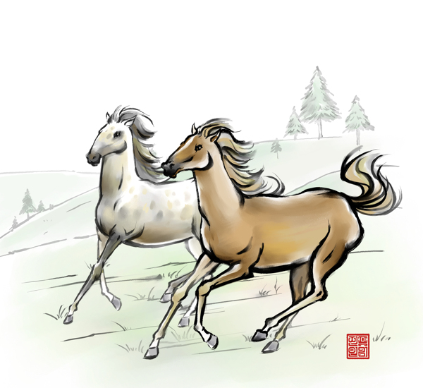奔馬圖