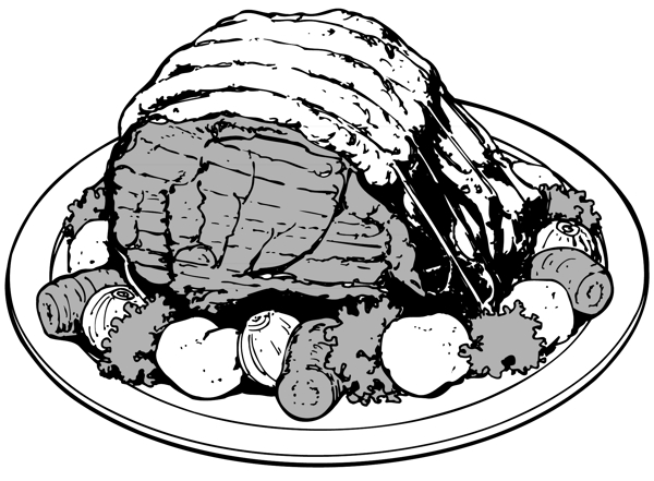 肉類食物矢量圖