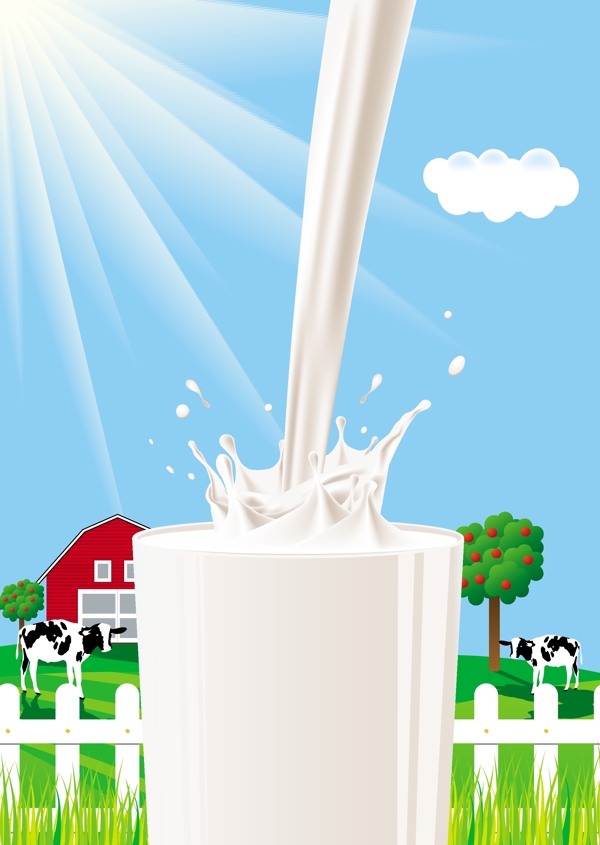 牛奶矢量图