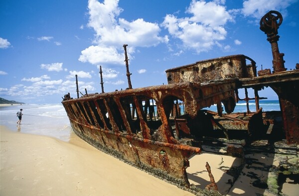 澳洲费沙岛沉船遗迹图片