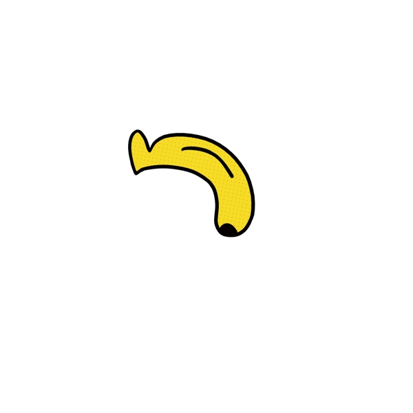 可爱卡通夏天香蕉手绘食物素材图标设计元素