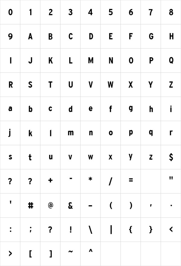 InterstateBold英文字體