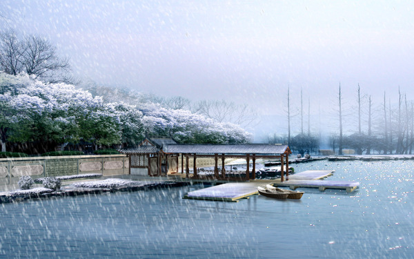 雪景背景