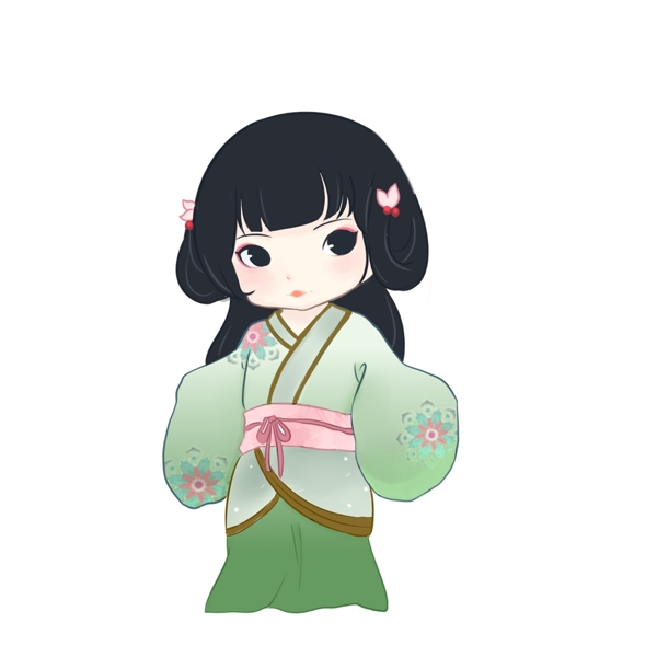 原創(chuàng)古風(fēng)少女可商用元素