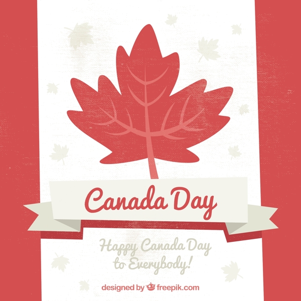 美丽的加拿大国庆日枫叶图案背景