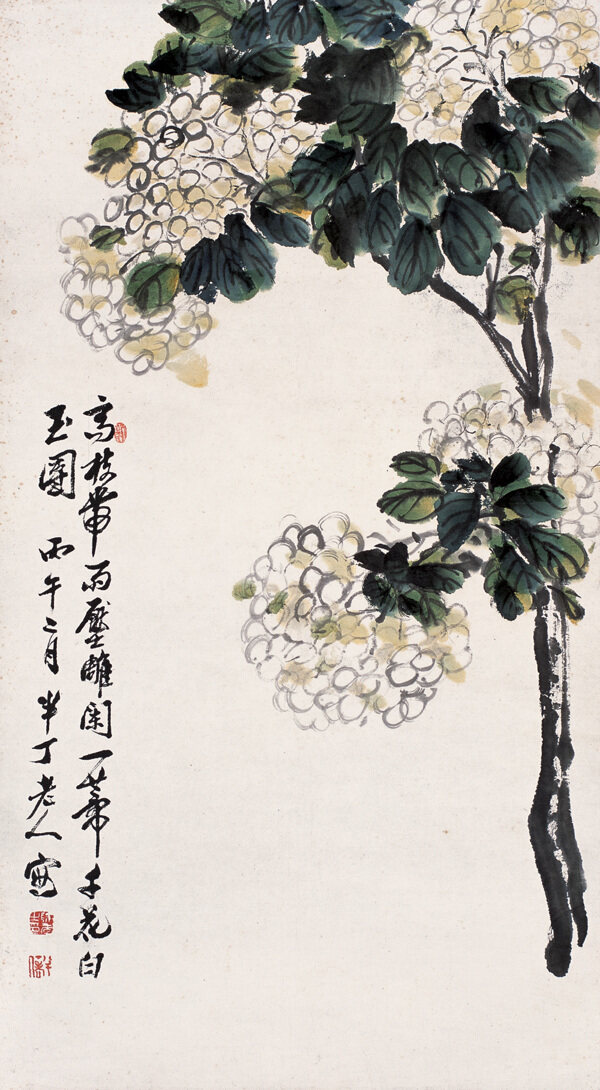 千花白玉圖