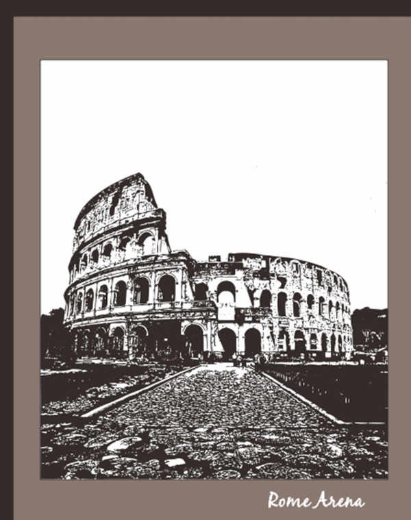 罗马竞技场装饰墙照片剪影图片