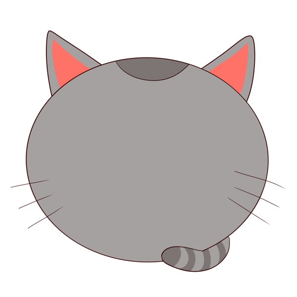 可爱边框猫猫插画