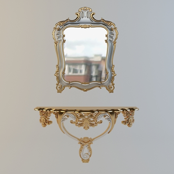 AndreaFanfaniConsoleMirror豪華的鏡子