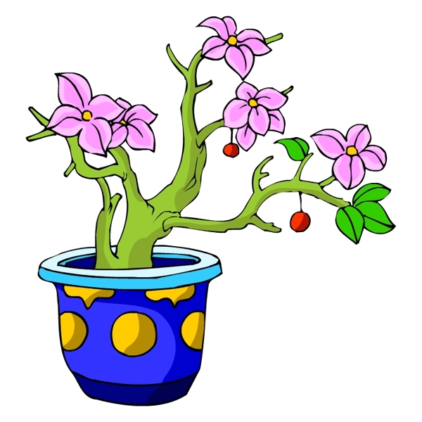 花卉古典插畫