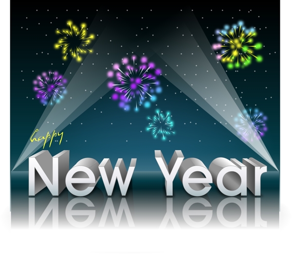 新年快樂燈光
