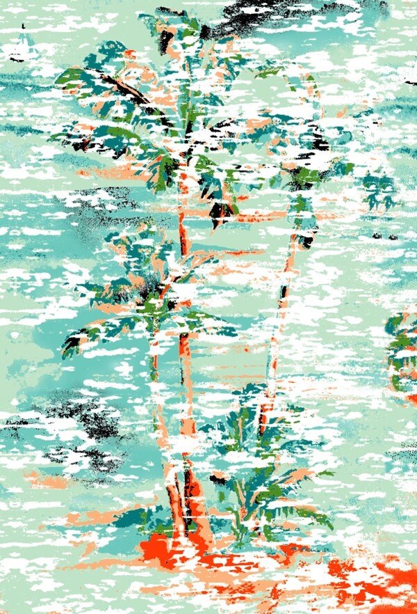 背景椰樹