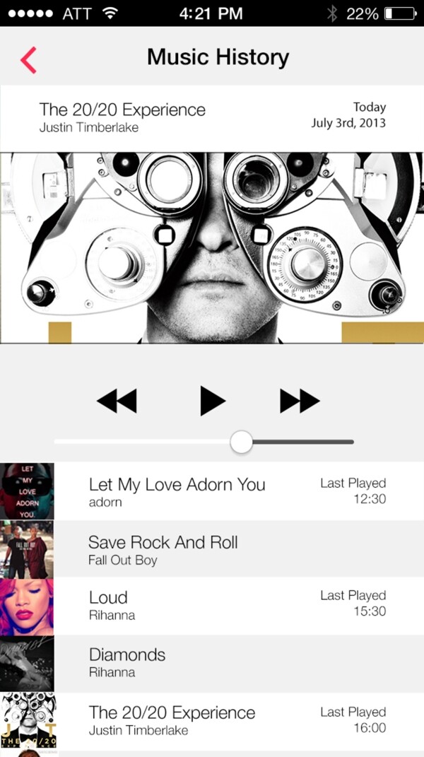ios7音樂(lè)界面psd分層