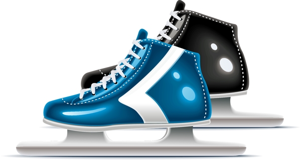 光泽质感滑冰鞋元素