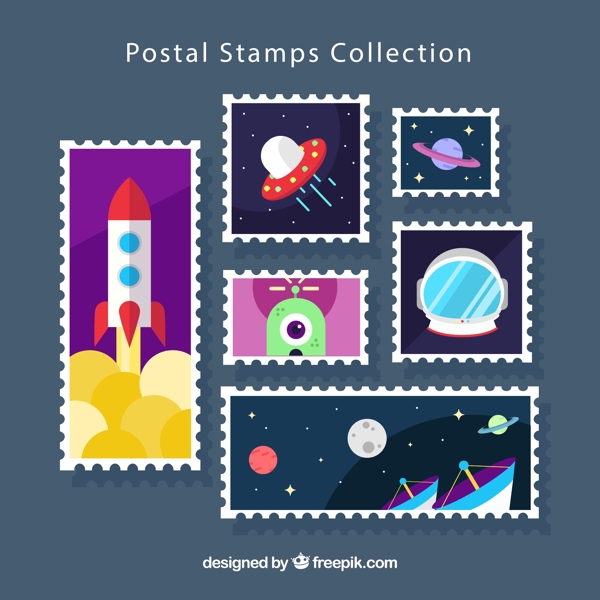 太空元素邮票图片