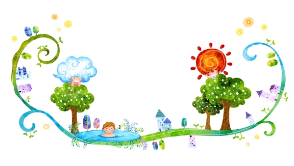 紅太陽免費插畫素材