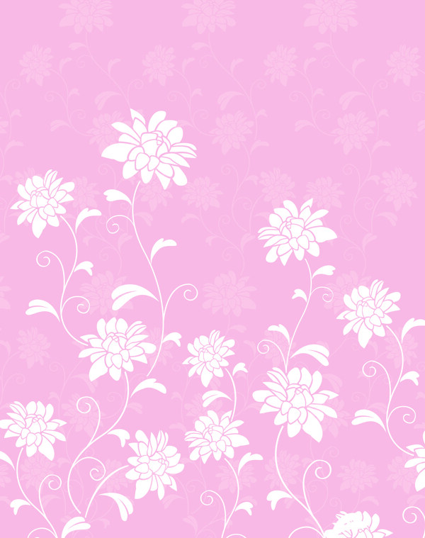 白菊花粉色移门图片