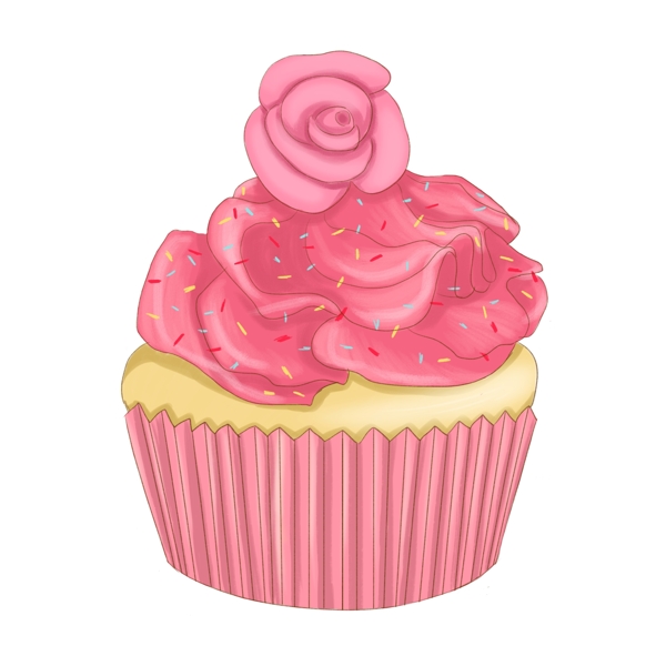 粉红色蛋糕矢量图