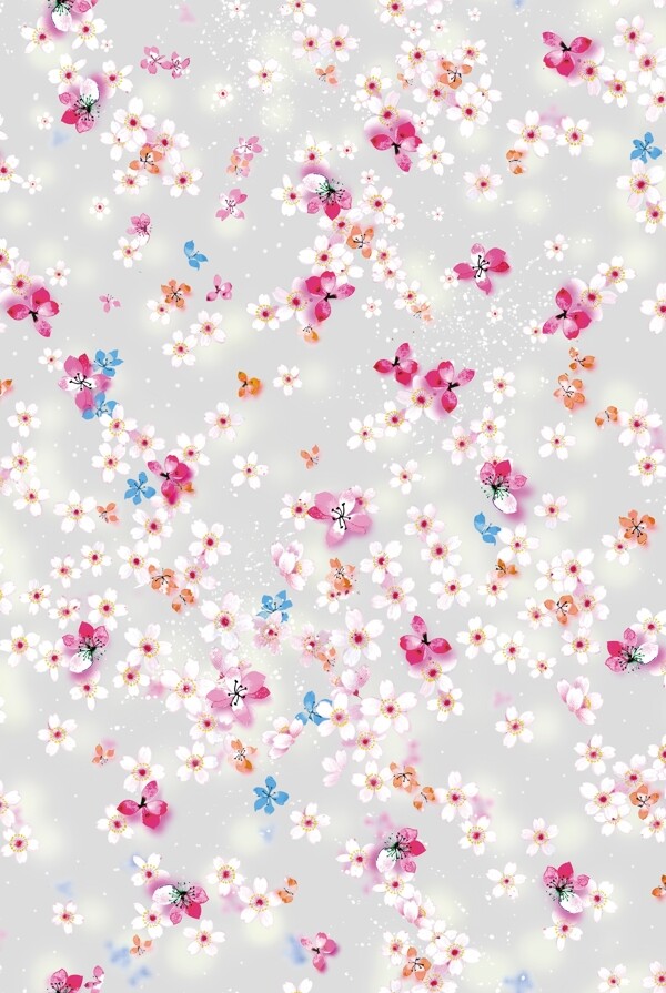 小碎花手繪花數(shù)碼印花服