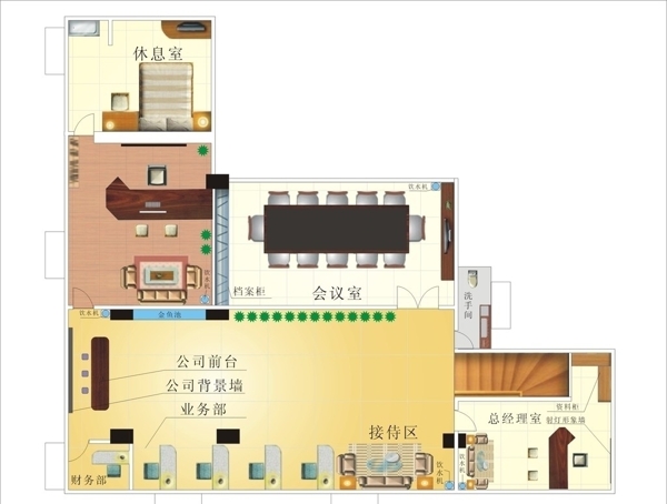 辦公室平面圖圖片