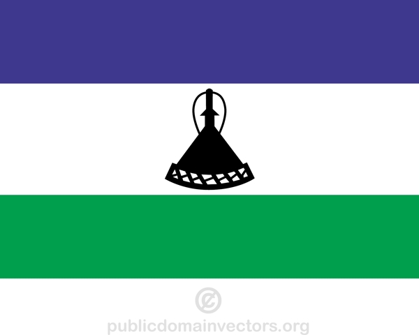 矢量莱索托国旗