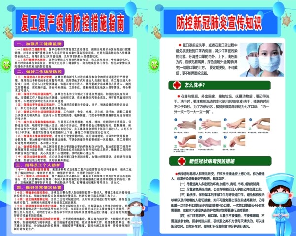 复工复产防控新冠肺炎宣传