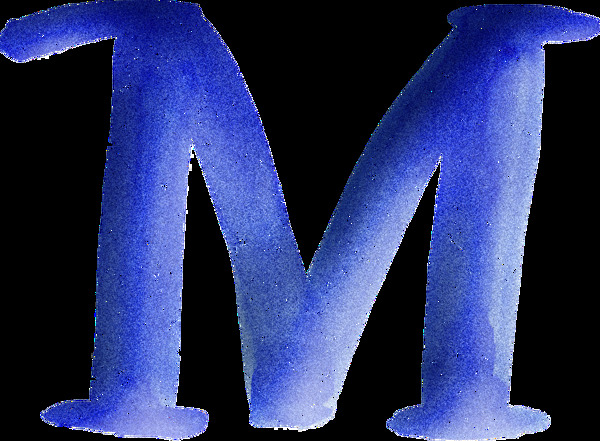 星空字母M透明素材